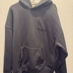 Essentials Charcoal Gray Hoodie for Men